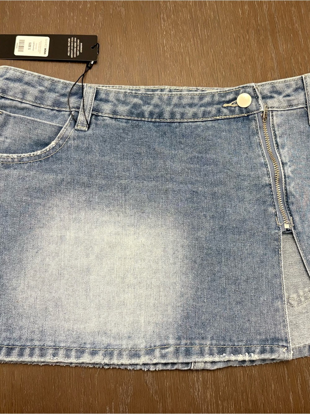 Fashion Nova Denim Mini Skirt Size Small New With Tags